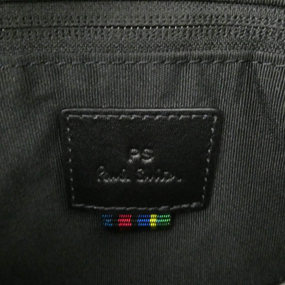 Paul Smith ポール・スミス レザー切替 2WAY ショルダー バッグ クラッチ バッグ ブラック系【中古】