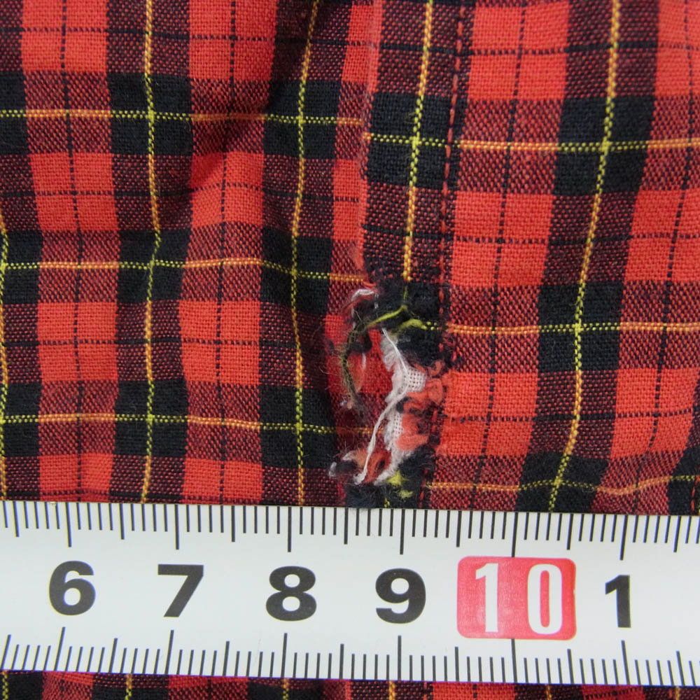 RALPH LAUREN ラルフローレン BLAIRE ブレア ボタンダウン チェック 長袖 シャツ レッド系 XL【中古】