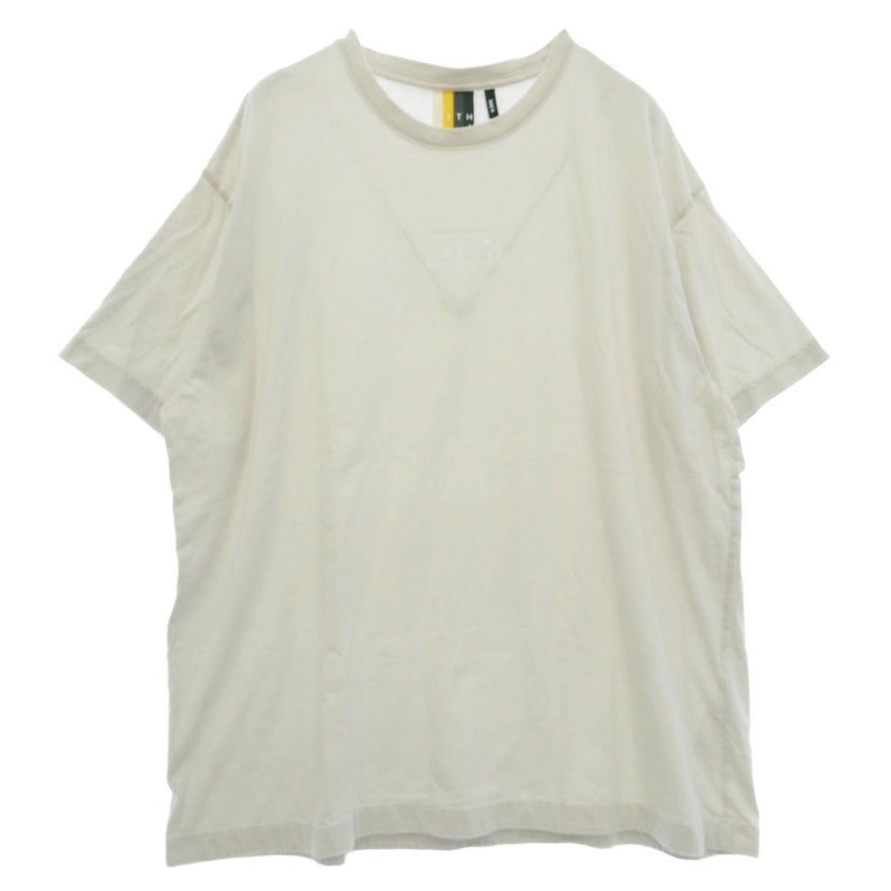 KITH キス ボックス ロゴ プリント Tシャツ 半袖 カットソー オフホワイト系 XXL【中古】