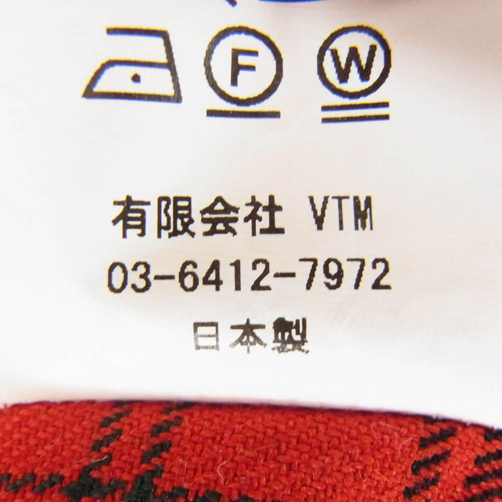 VICTIM ヴィクティム VTM-20-S-102 BIG CHECK SHIRTS レーヨン混 チェック ネル 長袖 シャツ レッド系 XL【中古】