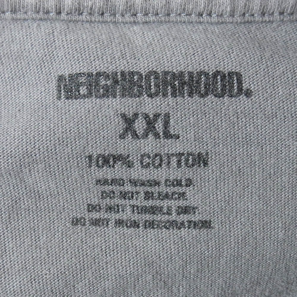 NEIGHBORHOOD ネイバーフッド センターロゴ プリント ロングスリーブ 長袖 カットソー グレー系 XXL【中古】