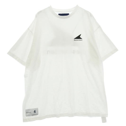 DESCENDANT ディセンダント CETUS SS ワンポイント ロゴ バックプリント Tシャツ 半袖 カットソー ホワイト系 4【中古】