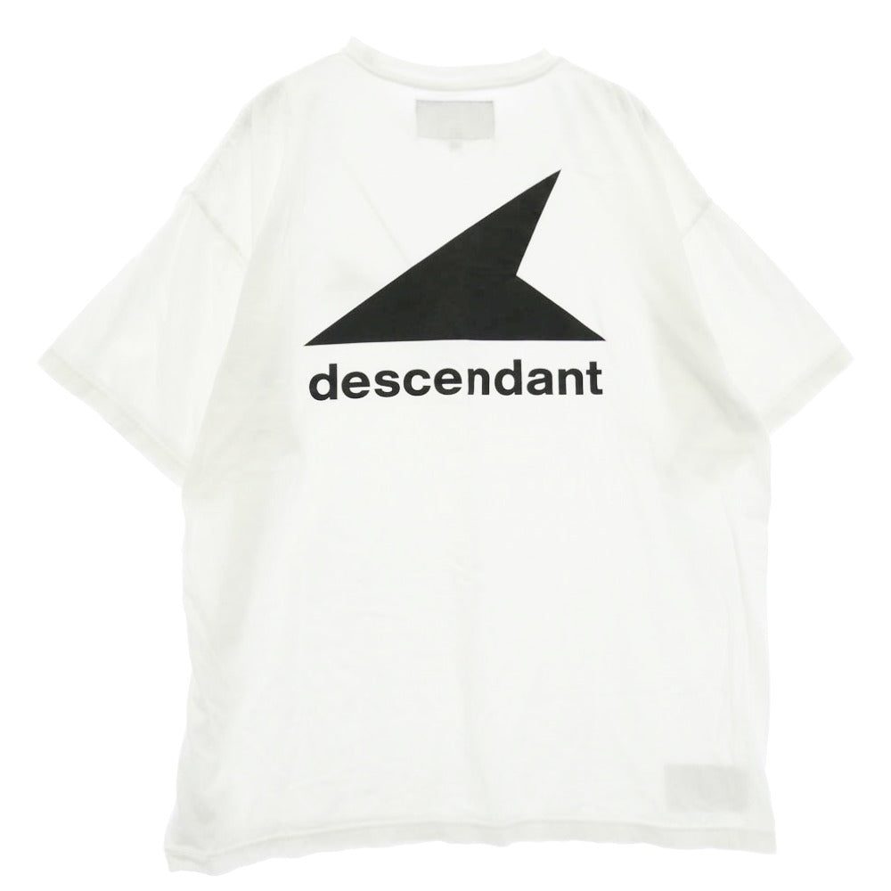 DESCENDANT ディセンダント CETUS SS ワンポイント ロゴ バックプリント Tシャツ 半袖 カットソー ホワイト系 4【中古】