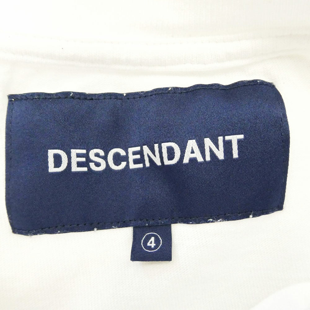 DESCENDANT ディセンダント CETUS SS ワンポイント ロゴ バックプリント Tシャツ 半袖 カットソー ホワイト系 4【中古】