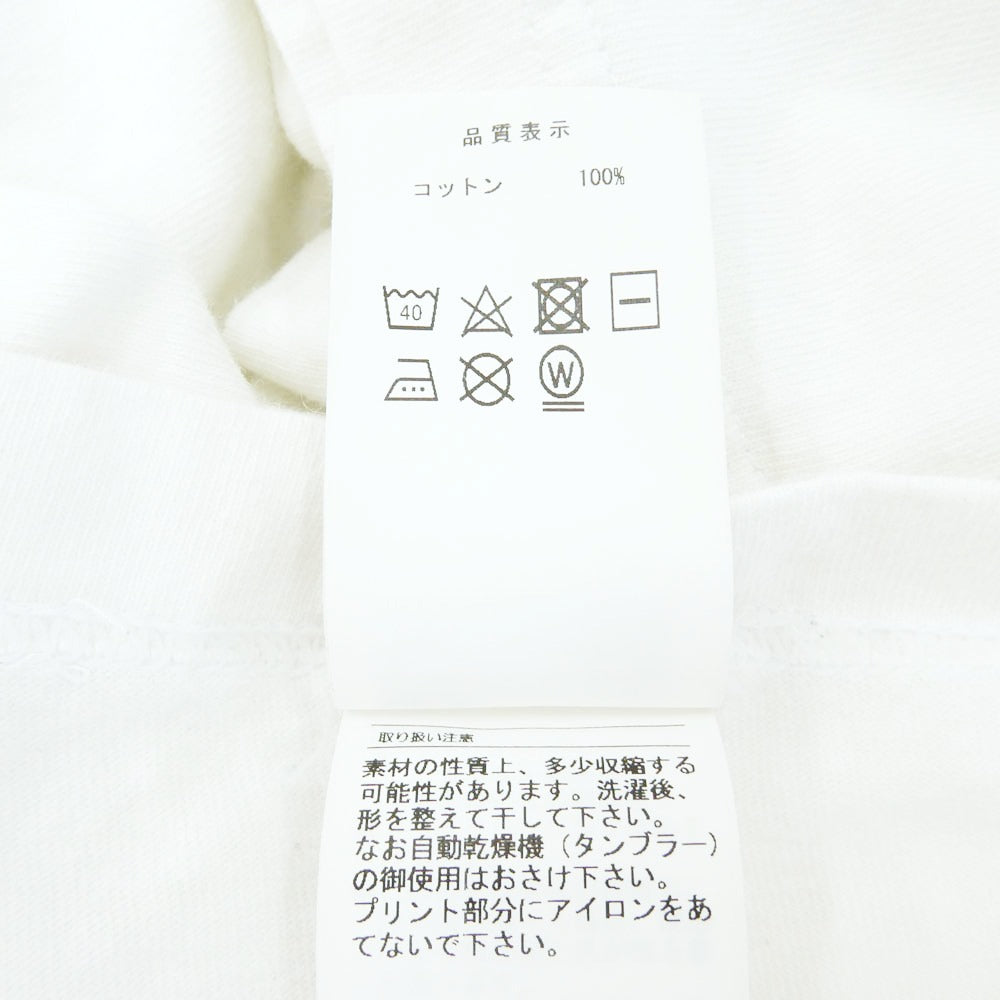 DESCENDANT ディセンダント CETUS SS ワンポイント ロゴ バックプリント Tシャツ 半袖 カットソー ホワイト系 4【中古】