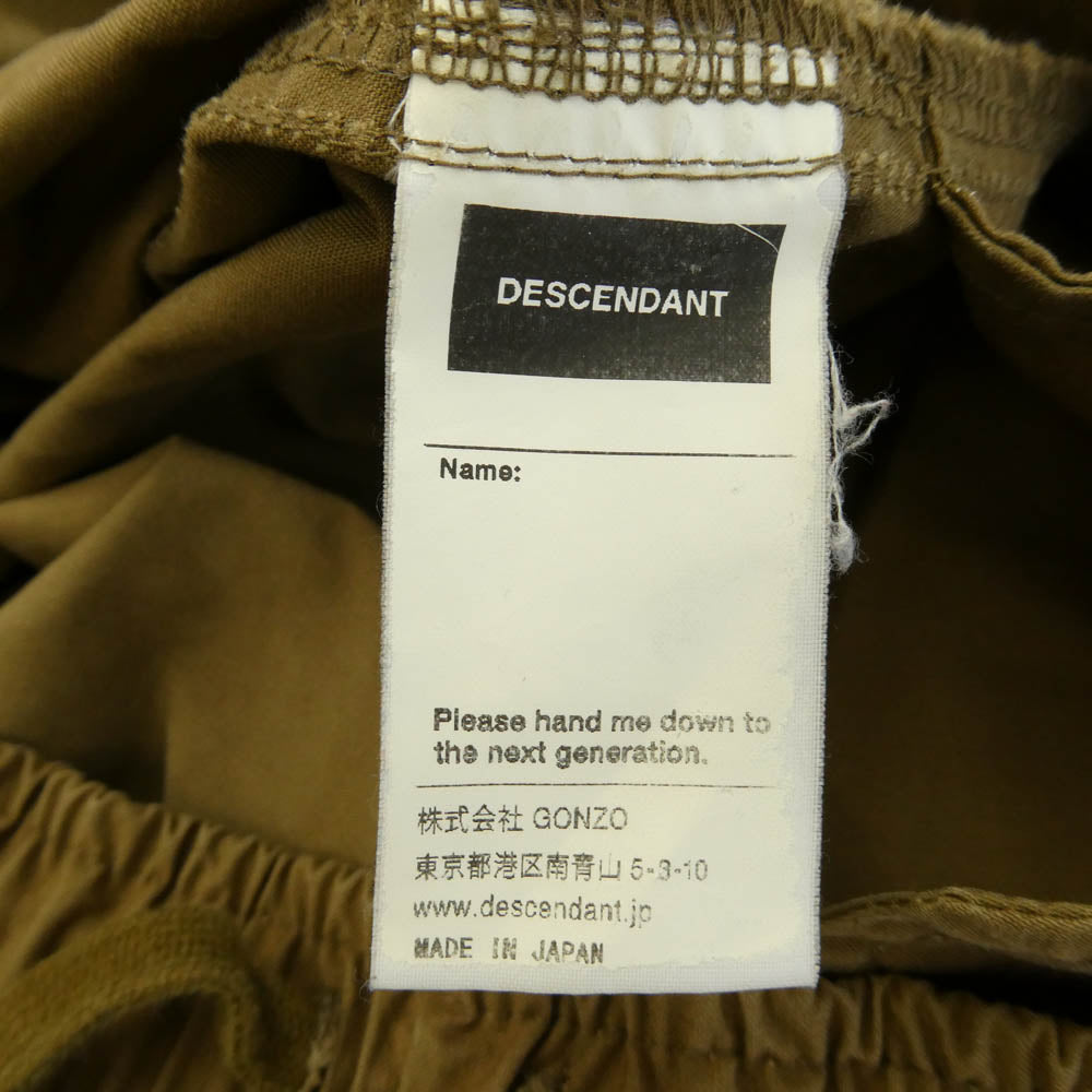 DESCENDANT ディセンダント 23AW JANITOR OXFORD TROUSERS CORDURA コーデュラ コットン オックスフォード イージー パンツ ブラウン系 4【中古】