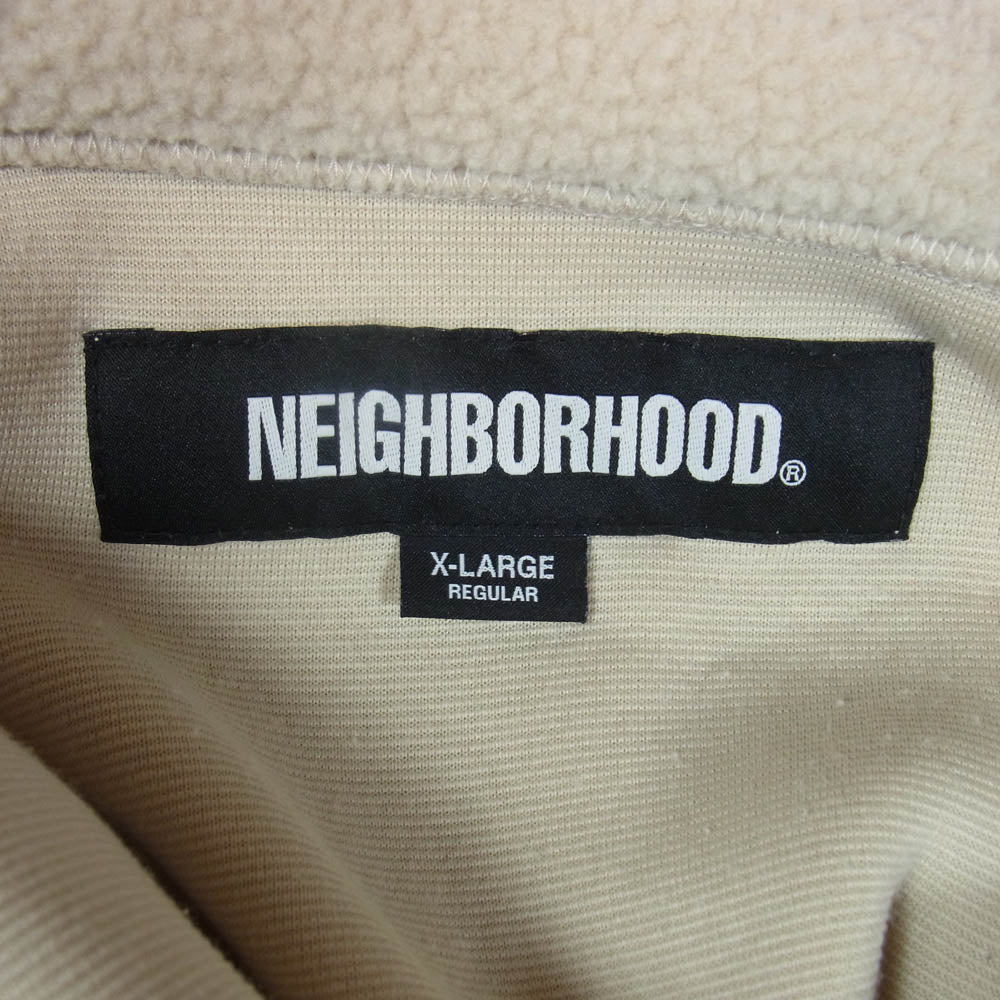 NEIGHBORHOOD ネイバーフッド 25AW 252FPNH-CSM02 FLEECE STAND COLLAR LS フリース スタンドカラー フリース スナップ プルオーバー ジャケット ブルゾン ベージュ系 XL【中古】