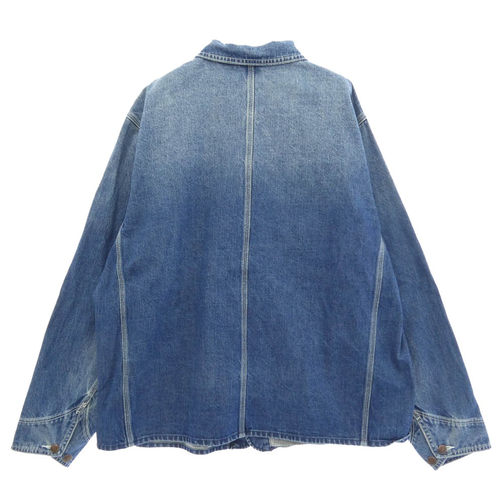 BIG MAC ビッグマック BEAMS ビームス BIG-226-BBM × BEAMS PAINT DENIM COVERALL ビームス別注 ペイント デニム カバーオール ジャケット XL インディゴブルー系 XL【中古】