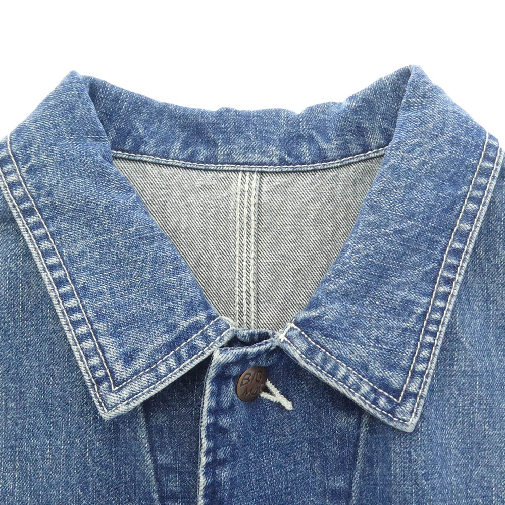 BIG MAC ビッグマック BEAMS ビームス BIG-226-BBM × BEAMS PAINT DENIM COVERALL ビームス別注 ペイント デニム カバーオール ジャケット XL インディゴブルー系 XL【中古】