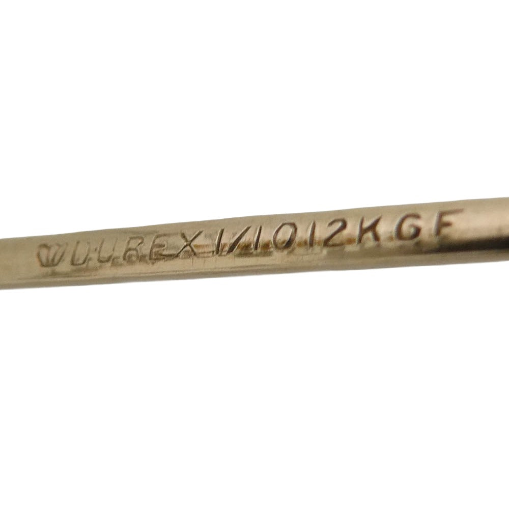 リムウェイ Vintage Rimway 12KGF ヴィンテージ ブローライン ツーポイント リムウェイ 角型レンズ ゴールドフレーム アイウェア メガネ 眼鏡 度入り ゴールド系【中古】