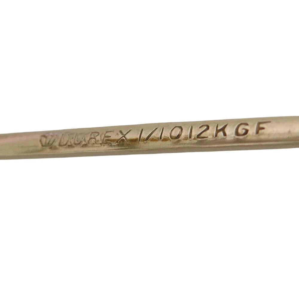 リムウェイ Vintage Rimway 12KGF ヴィンテージ ブローライン ツーポイント リムウェイ 角型レンズ ゴールドフレーム アイウェア メガネ 眼鏡 度入り ゴールド系【中古】