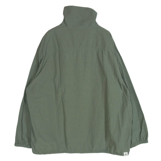 JIL SANDER ジルサンダー 23SS J40DL0112 J45127 ハイネック ハーフボタン プルオーバー シャツ ジャケット グリーン系 44【中古】