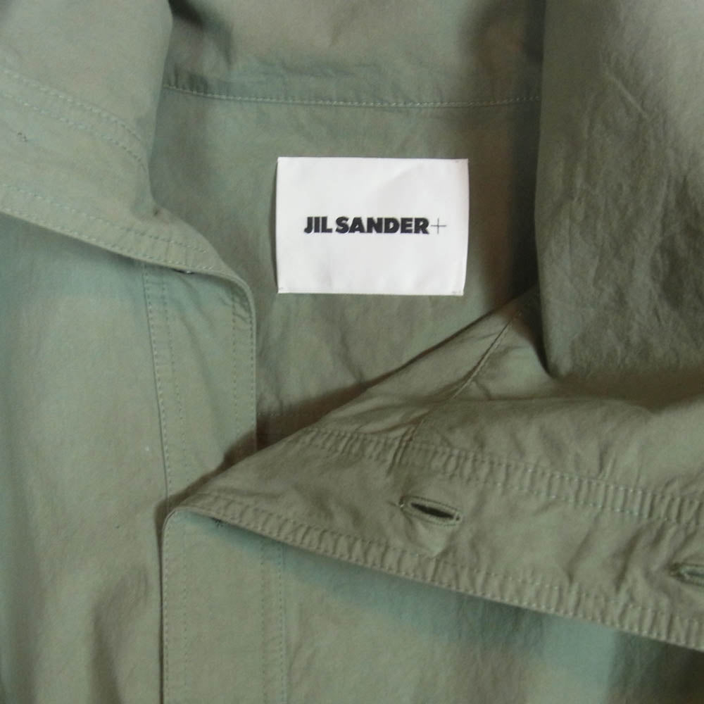 JIL SANDER ジルサンダー 23SS J40DL0112 J45127 ハイネック ハーフボタン プルオーバー シャツ ジャケット グリーン系 44【中古】