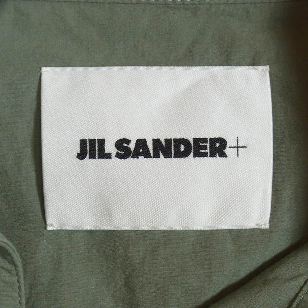 JIL SANDER ジルサンダー 23SS J40DL0112 J45127 ハイネック ハーフボタン プルオーバー シャツ ジャケット グリーン系 44【中古】