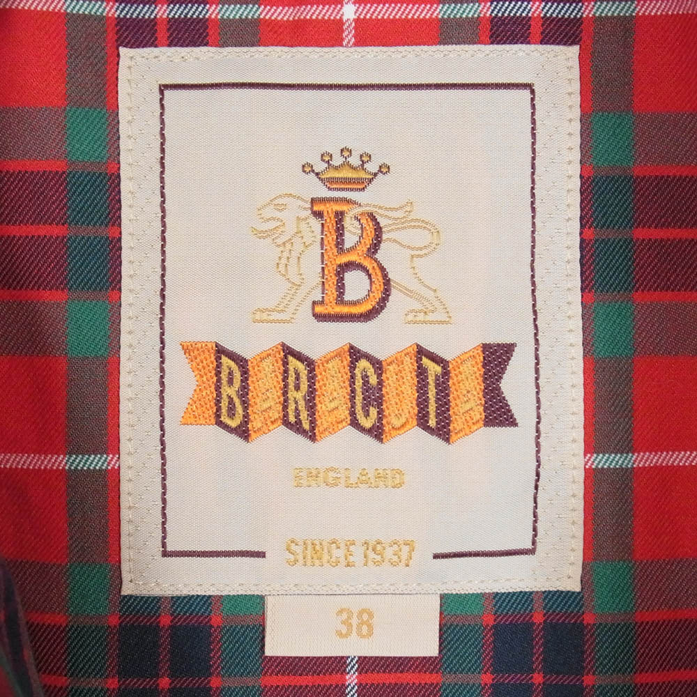 BARACUTA バラクータ イングランド製 G9 裏地チェック スイングトップ ハリントンジャケット チャコール系 カーキ系 38【中古】