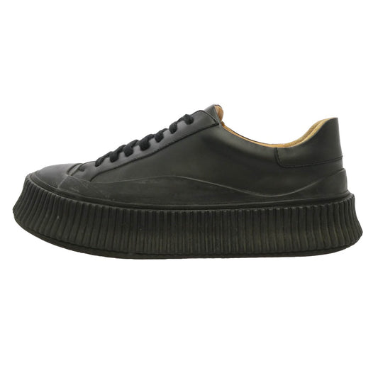 JIL SANDER ジルサンダー JI32535A1156101 SMOOTH LEATHER SNEAKER スムースレザー プラットフォーム シューズ ローカット スニーカー ブラック系 40【中古】