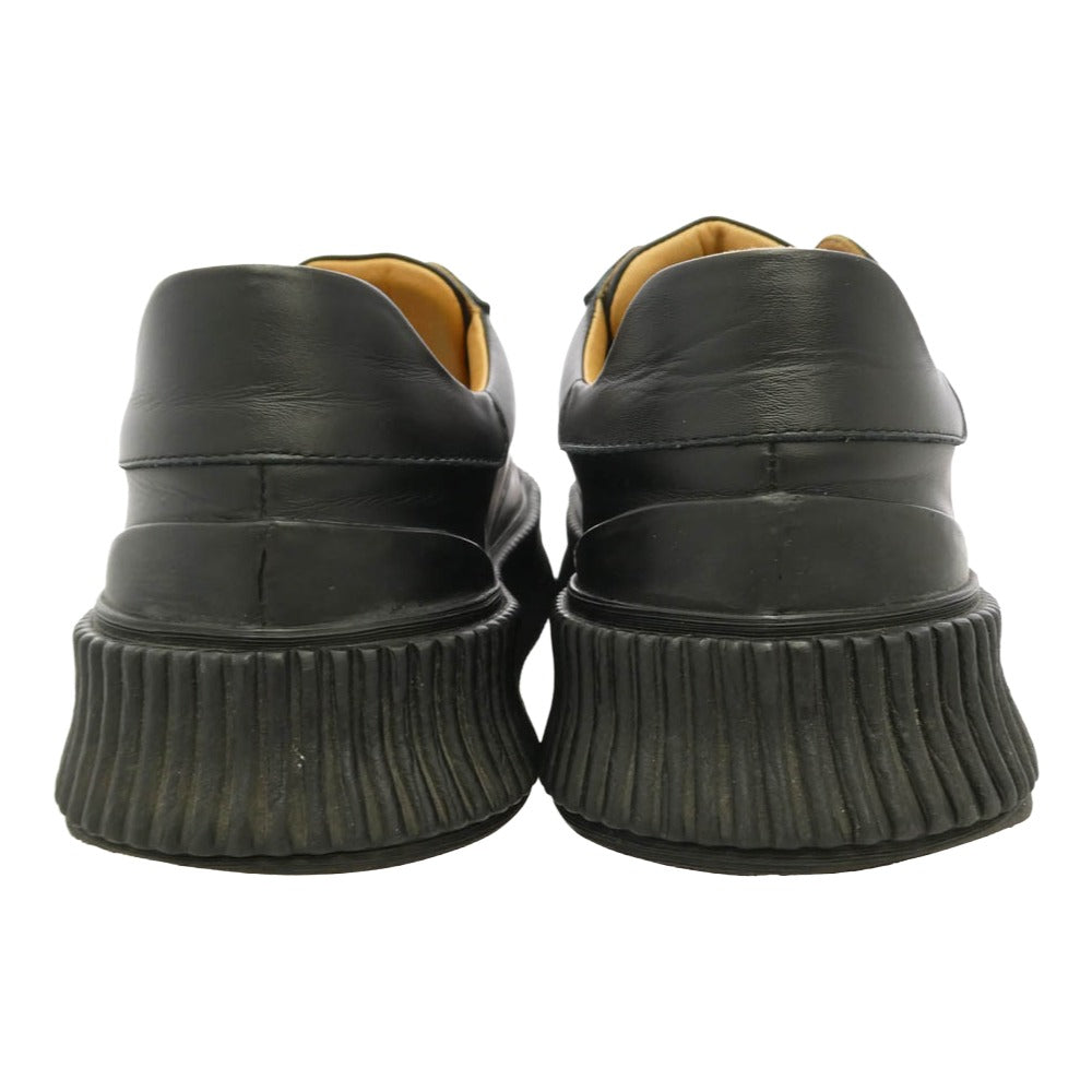 JIL SANDER ジルサンダー JI32535A1156101 SMOOTH LEATHER SNEAKER スムースレザー プラットフォーム シューズ ローカット スニーカー ブラック系 40【中古】