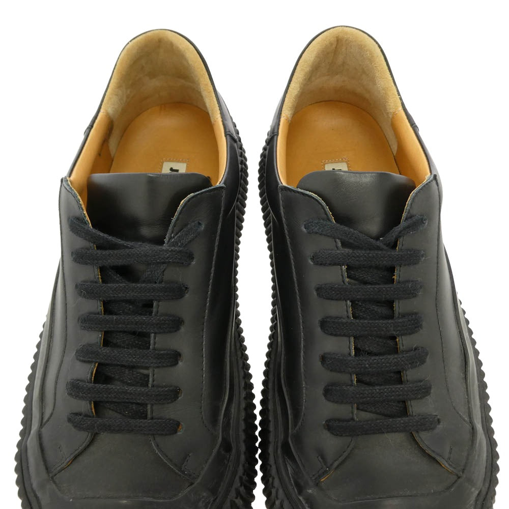 JIL SANDER ジルサンダー JI32535A1156101 SMOOTH LEATHER SNEAKER スムースレザー プラットフォーム シューズ ローカット スニーカー ブラック系 40【中古】