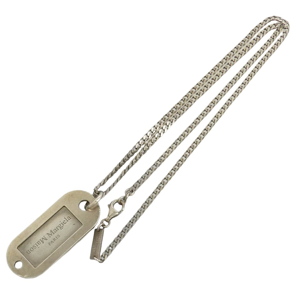 MAISON MARGIELA メゾンマルジェラ ID ドッグタグ シルバー925 喜平 ネックレス シルバー系【中古】