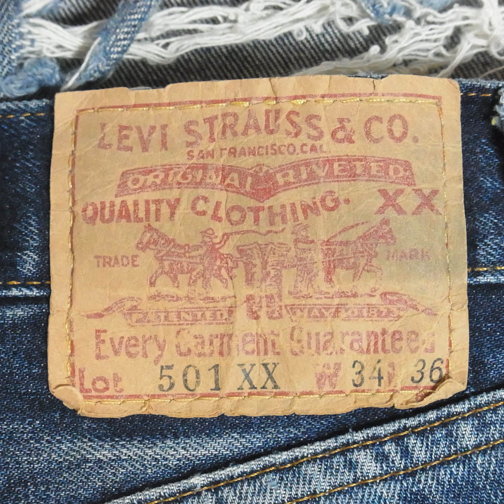 Levi's リーバイス 501-0003 90s 99年 USA製 バレンシア工場 1955モデル 501XX 復刻 デニム パンツ インディゴブルー系 34【中古】