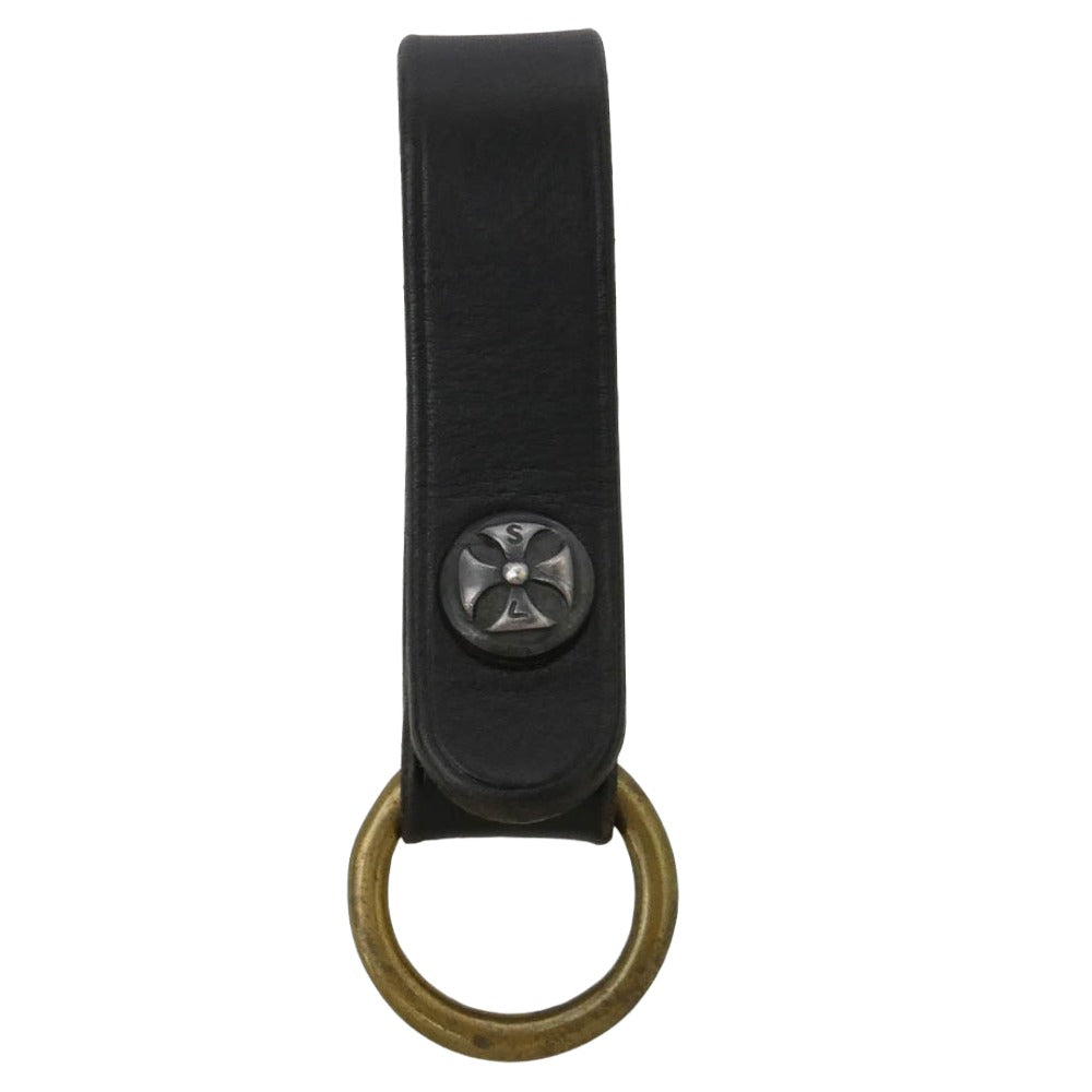 STOPLIGHT ストップライト アイアンクロス コンチョ レザー ベルトループ ブラック系【中古】