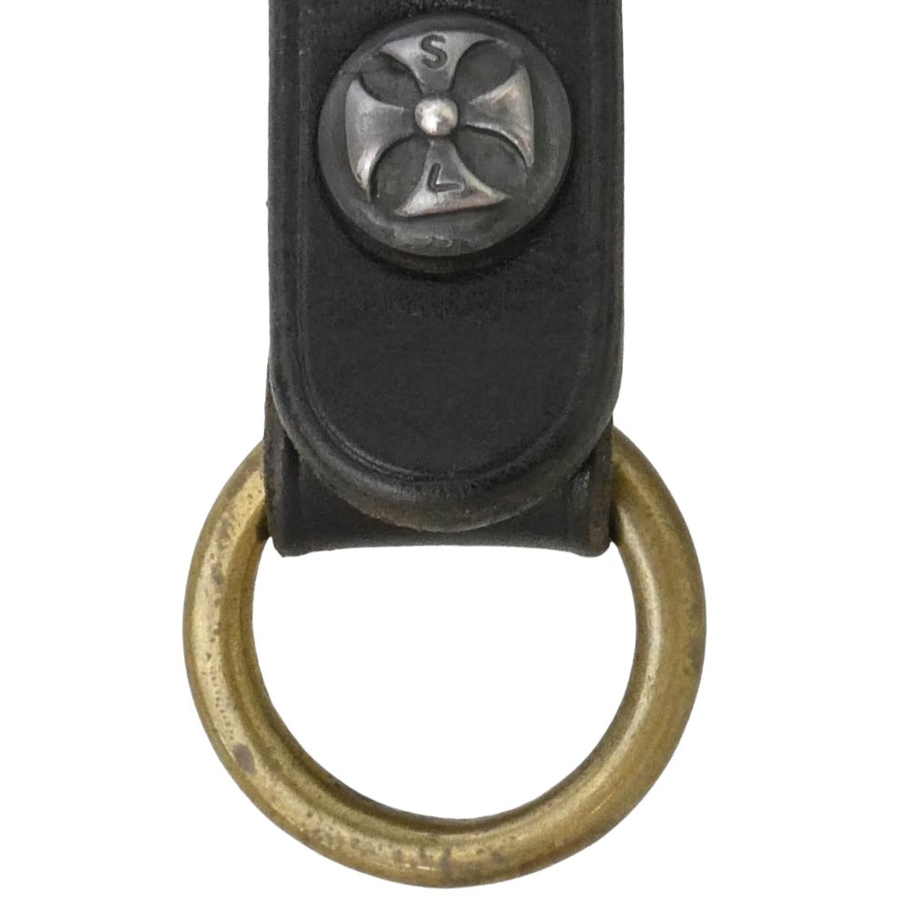 STOPLIGHT ストップライト アイアンクロス コンチョ レザー ベルトループ ブラック系【中古】