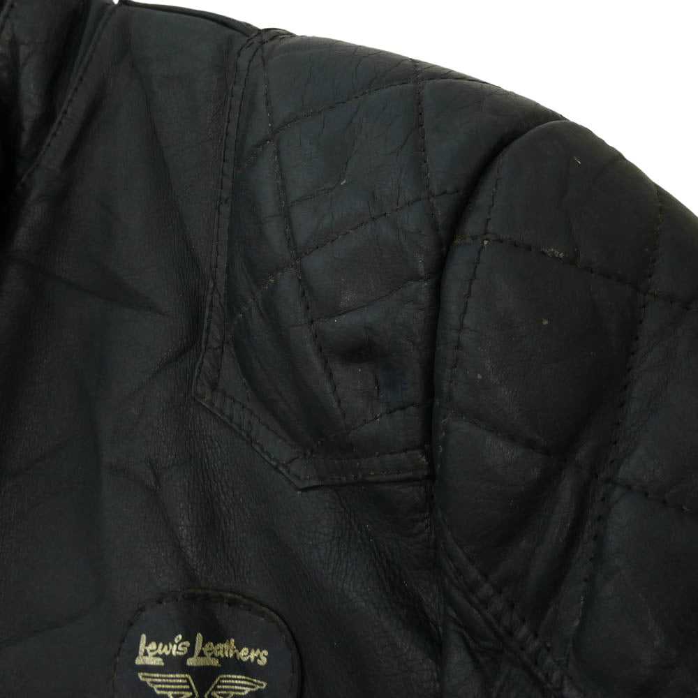 Lewis Leathers ルイスレザー VINTAGE 70s SUPER PHANTOM ヴィンテージ 70年代 スーパー ファントム レザー ライダース ジャケット 38 ブラック系 38【中古】
