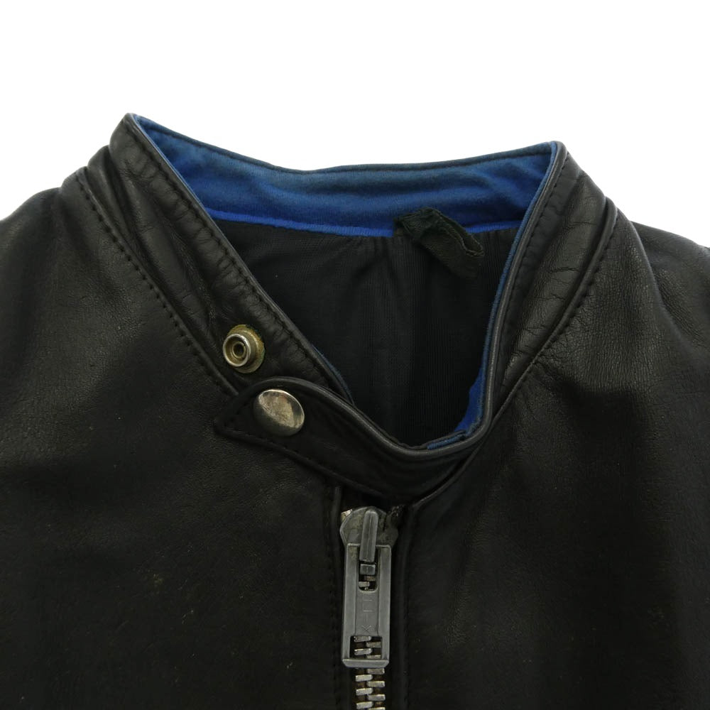 Lewis Leathers ルイスレザー VINTAGE 70s SUPER PHANTOM ヴィンテージ 70年代 スーパー ファントム レザー ライダース ジャケット 40 ブラック系 40【中古】