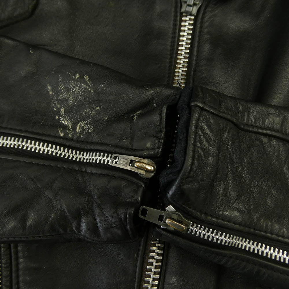 Lewis Leathers ルイスレザー VINTAGE 70s SUPER PHANTOM ヴィンテージ 70年代 スーパー ファントム レザー ライダース ジャケット 40 ブラック系 40【中古】