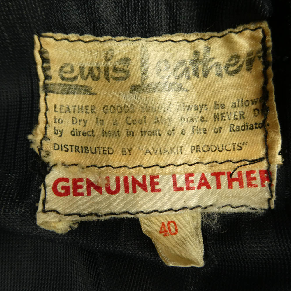 Lewis Leathers ルイスレザー VINTAGE 70s SUPER PHANTOM ヴィンテージ 70年代 スーパー ファントム レザー ライダース ジャケット 40 ブラック系 40【中古】