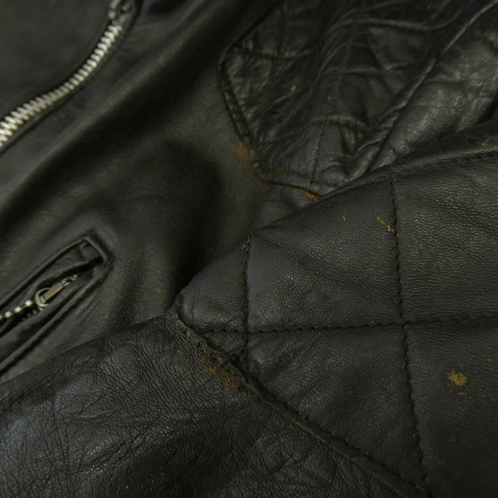 Lewis Leathers ルイスレザー VINTAGE 70s SUPER PHANTOM ヴィンテージ 70年代 スーパー ファントム レザー ライダース ジャケット 40 ブラック系 40【中古】