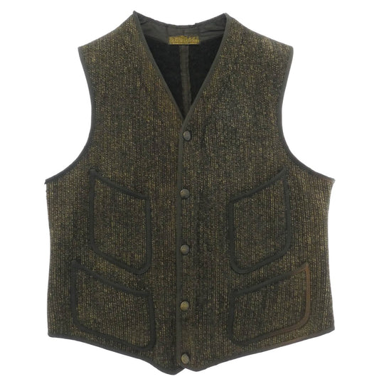 BROWNS'S BEACH ブラウンズビーチ VINTAGE 1930s ヴィンテージ オリジナル 1930年代 BEACH VEST ビーチベスト ニップルボタン ビーチクロス ダークブラウン系【中古】