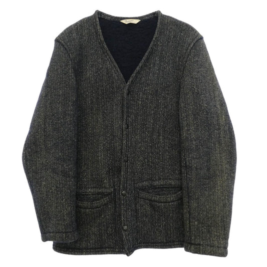 BROWNS'S BEACH ブラウンズビーチ VINTAGE 1940s ヴィンテージ オリジナル 1940年代 三角白タグ BEACH JACKET ノーカラー ビーチ ジャケット ブラック系【中古】