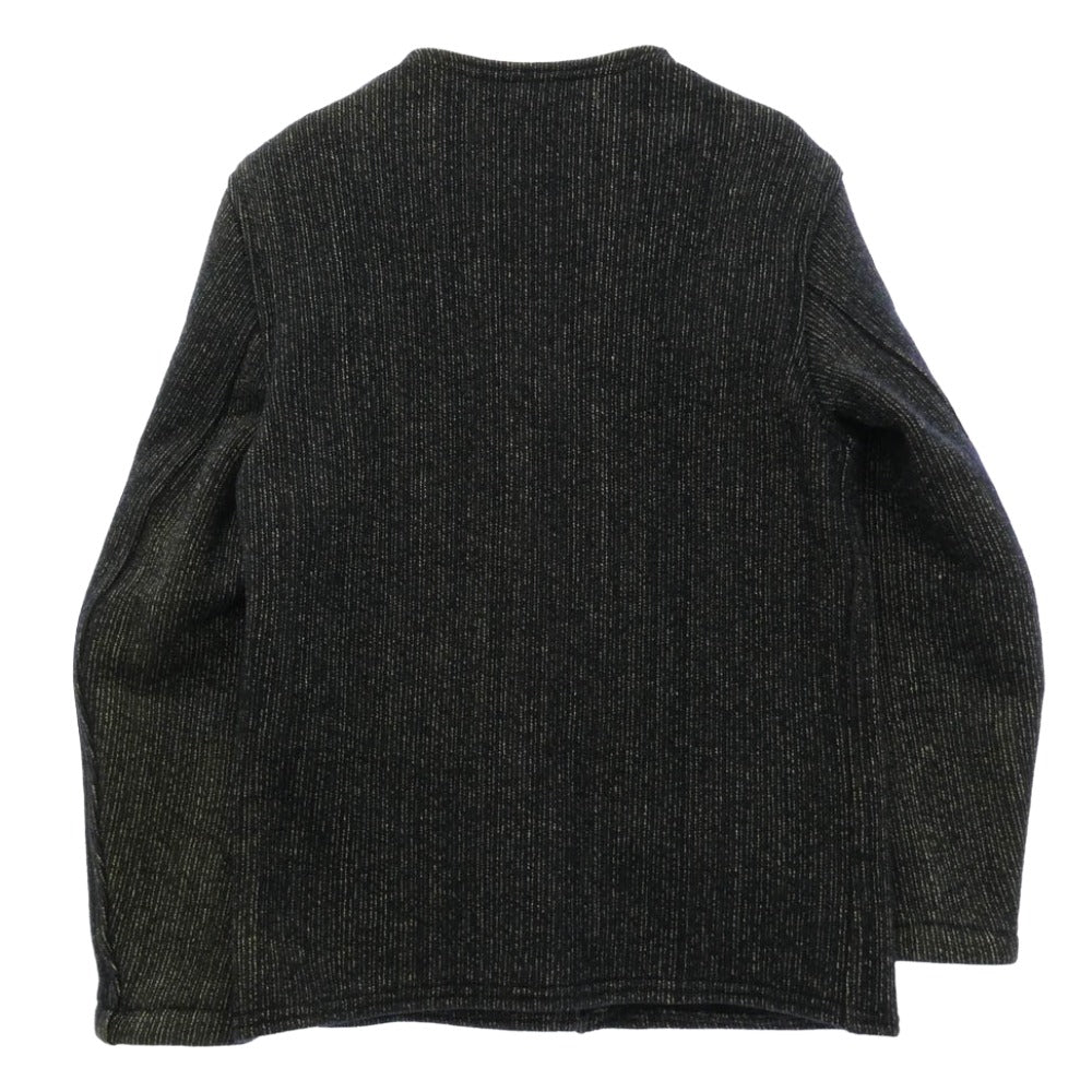 BROWNS'S BEACH ブラウンズビーチ VINTAGE 1940s ヴィンテージ オリジナル 1940年代 三角白タグ BEACH JACKET ノーカラー ビーチ ジャケット ブラック系【中古】