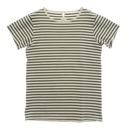 VISVIM ビズビム 14SS 0114105010037 BORDER CREW S/S ボーダー クルー 半袖 Tシャツ グレー系 オフホワイト系 3【中古】