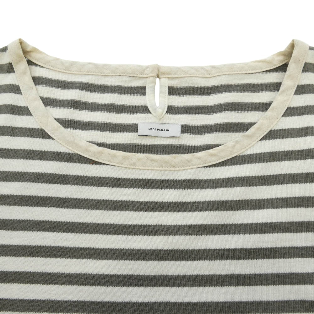 VISVIM ビズビム 14SS 0114105010037 BORDER CREW S/S ボーダー クルー 半袖 Tシャツ グレー系 オフホワイト系 3【中古】
