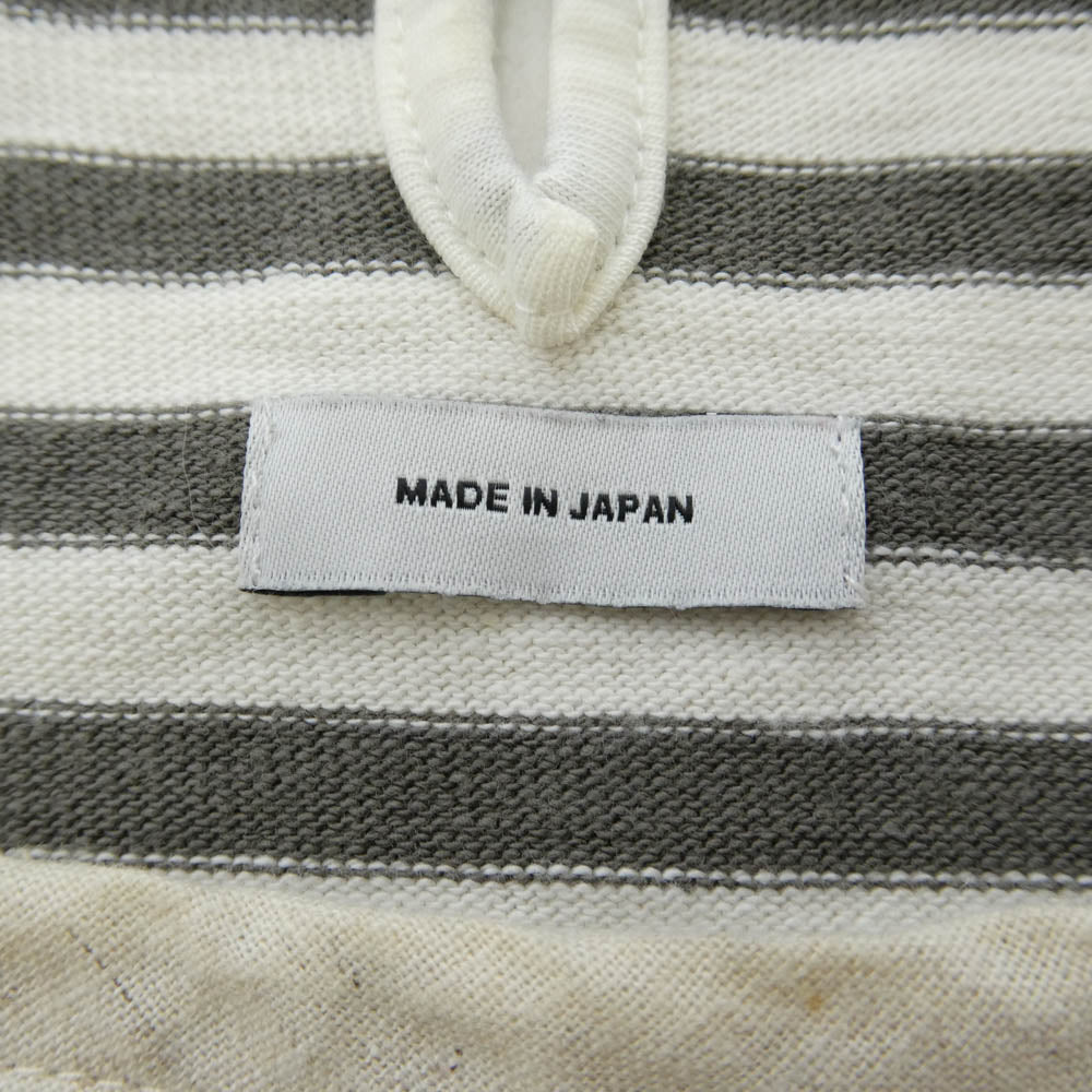 VISVIM ビズビム 14SS 0114105010037 BORDER CREW S/S ボーダー クルー 半袖 Tシャツ グレー系 オフホワイト系 3【中古】