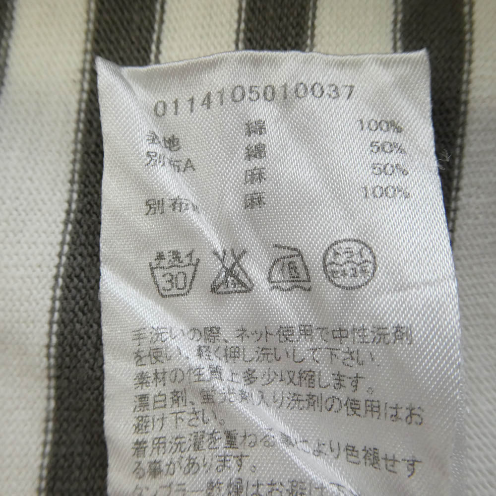VISVIM ビズビム 14SS 0114105010037 BORDER CREW S/S ボーダー クルー 半袖 Tシャツ グレー系 オフホワイト系 3【中古】
