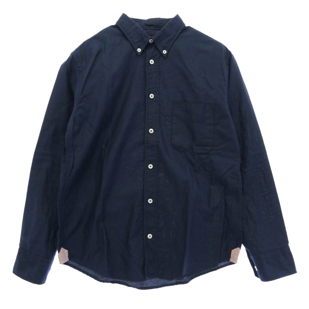 VISVIM ビズビム 12AW 0112205014007 V+V B.D. L/S IT ボタンダウン 長袖 シャツ ネイビー系 S 1【中古】