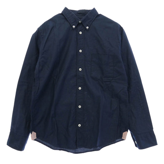 VISVIM ビズビム 12AW 0112205014007 V+V B.D. L/S IT ボタンダウン 長袖 シャツ ネイビー系 S 1【中古】