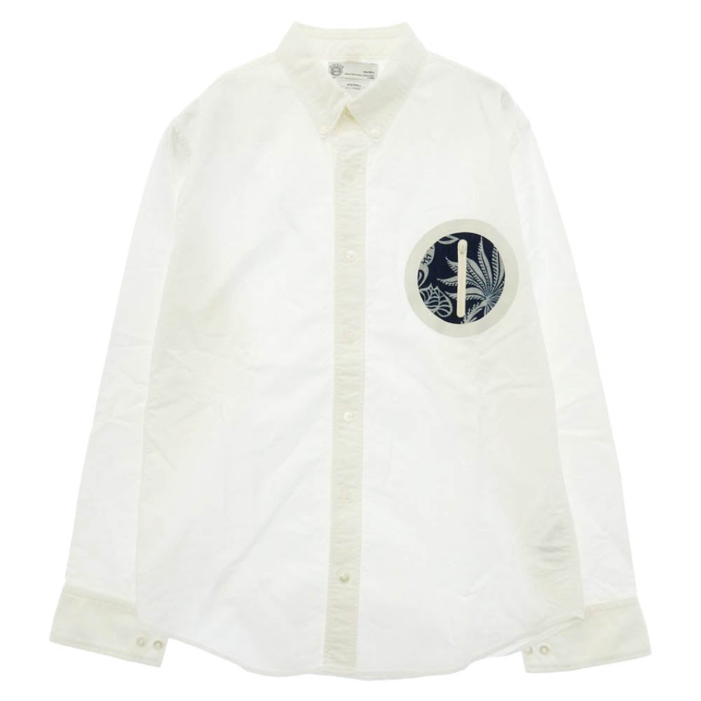 VISVIM ビズビム 15AW 0115205011007 V+V B.D. PATCH SHIRT L/S GIZA CX ボタンダウン パッチ 長袖 シャツ ホワイト系 1【中古】