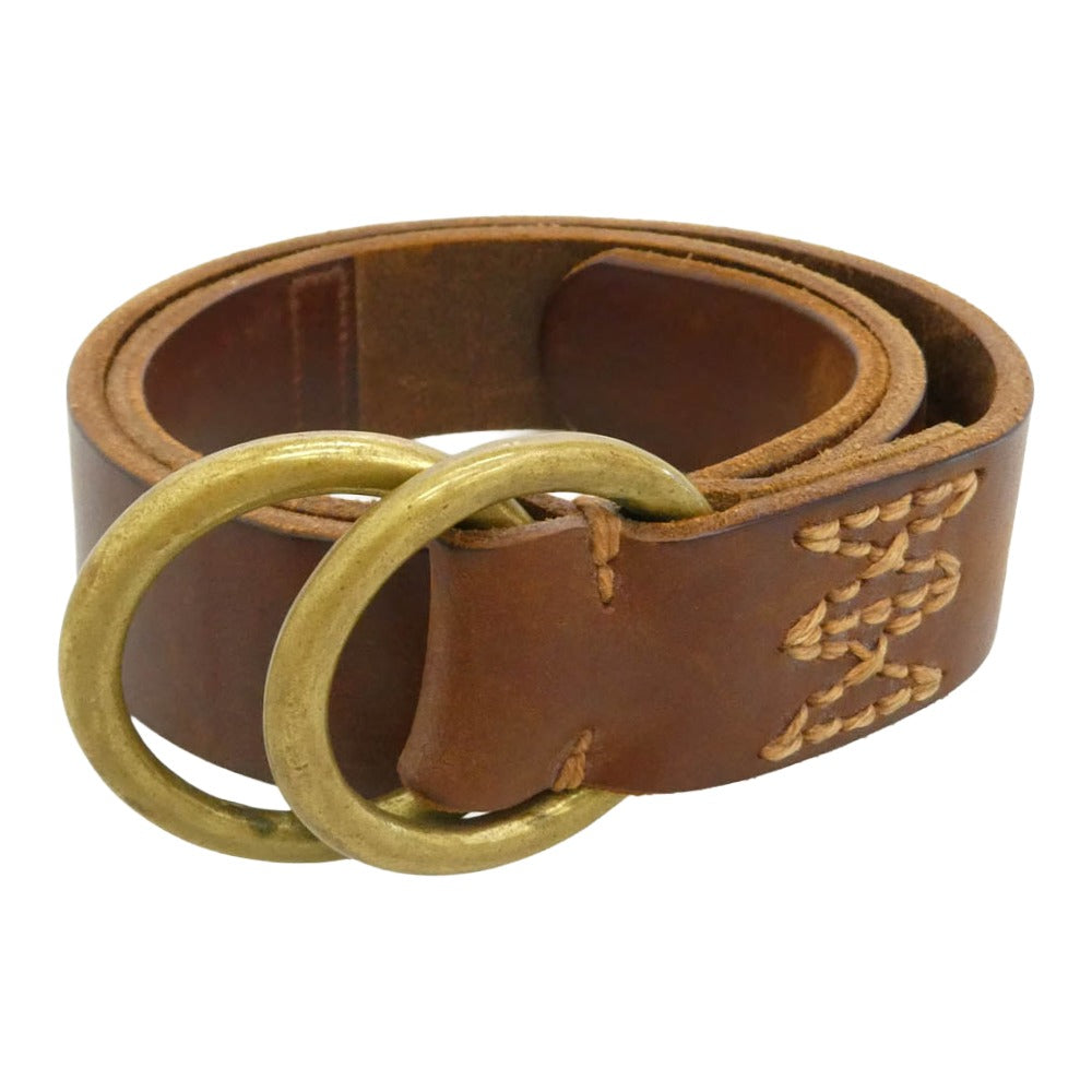 VISVIM ビズビム 16SS 0116103003020 Double Ring Belt 40mm幅 ダブルリング ベルト ブラウン系 32【中古】