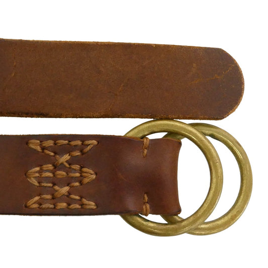VISVIM ビズビム 16SS 0116103003020 Double Ring Belt 40mm幅 ダブルリング ベルト ブラウン系 32【中古】