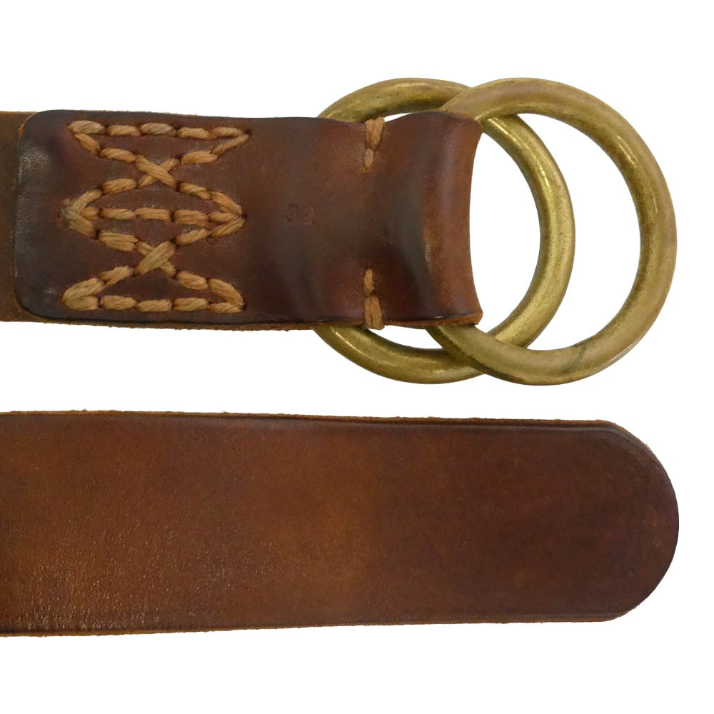 VISVIM ビズビム 16SS 0116103003020 Double Ring Belt 40mm幅 ダブルリング ベルト ブラウン系 32【中古】