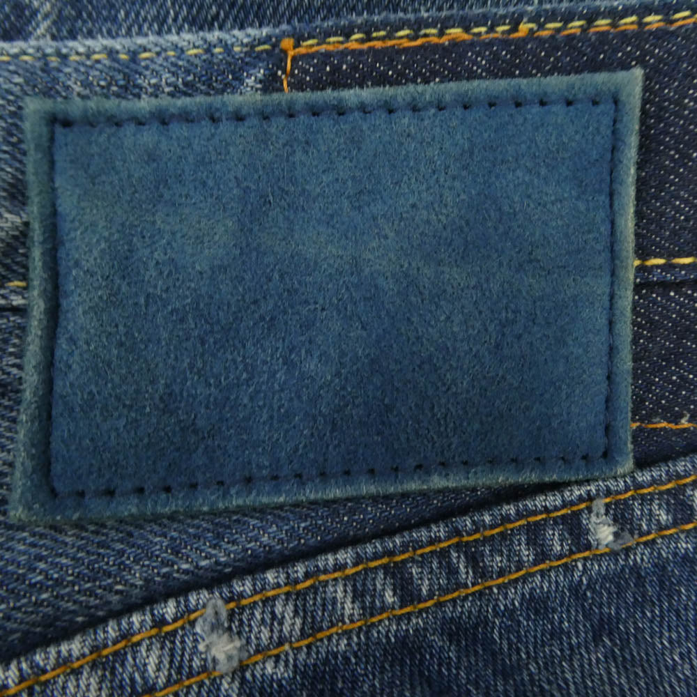 VISVIM ビズビム 16AW 0116105005024 SOCIAL SCLPTR 10 DMGD-12 13OZ 藍染め ディアパッチ ダメージ 加工 デニム パンツ ブルー系 L28W36【中古】