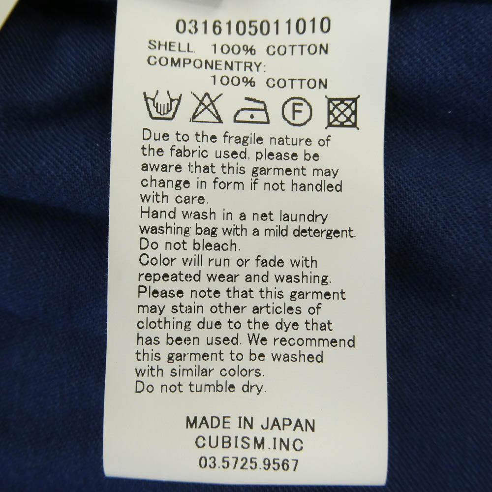 VISVIM ビズビム 16SS 0316105011010 WMV LHAMO SHIRT W ウィメンズ ラモ シャツ インディゴブルー系 2【美品】【中古】