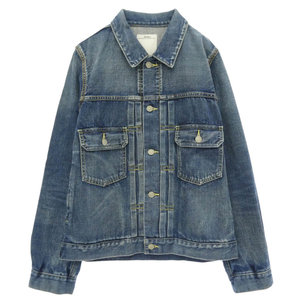 VISVIM ビズビム 16AW 0116205006001 SS 101 JKT DAMAGED ダメージ加工 デニム ジャケット ブルー系 2【中古】