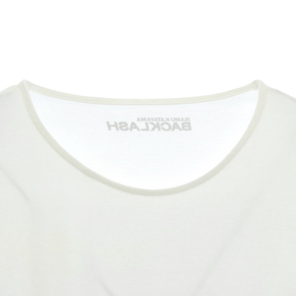 ISAMUKATAYAMA BACKLASH イサムカタヤマバックラッシュ A104-01 バックロゴ プリント コットン Tシャツ 長袖 カットソー ホワイト ホワイト系 L【中古】