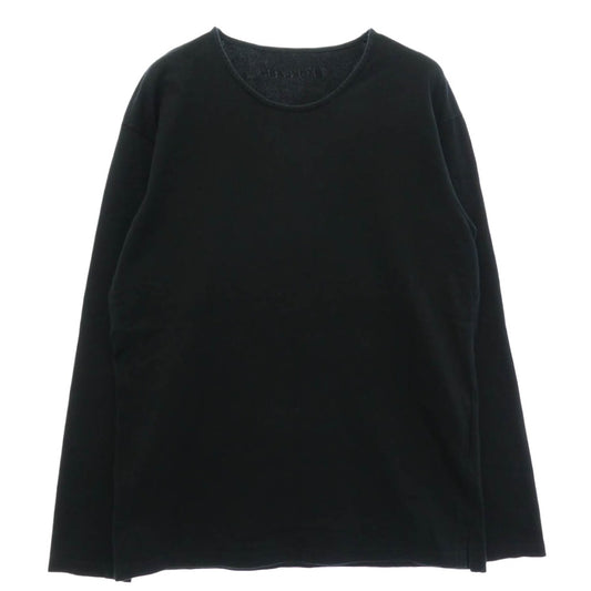 ISAMUKATAYAMA BACKLASH イサムカタヤマバックラッシュ A104-01 バックロゴ プリント コットン Tシャツ 長袖 カットソー ブラック系 L【中古】