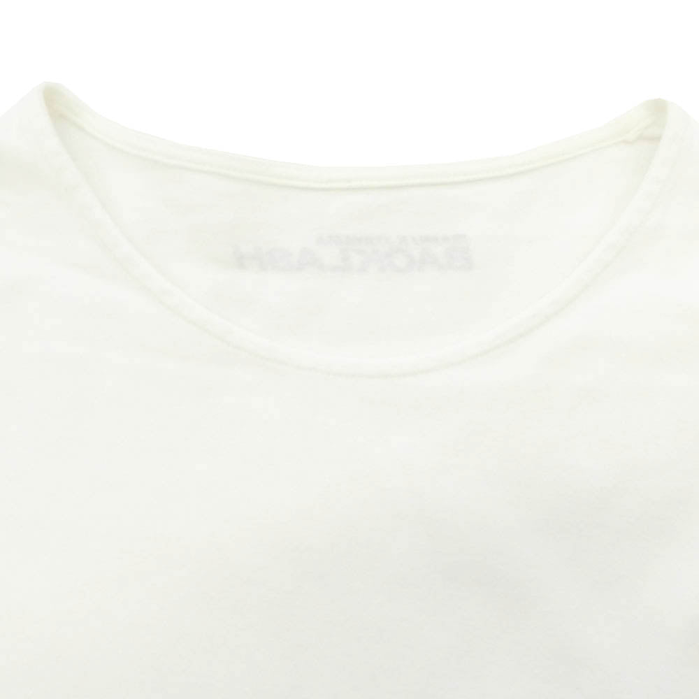 ISAMUKATAYAMA BACKLASH イサムカタヤマバックラッシュ A104-01 バックロゴ プリント コットン Tシャツ 長袖 カットソー ホワイト ホワイト系 L【中古】